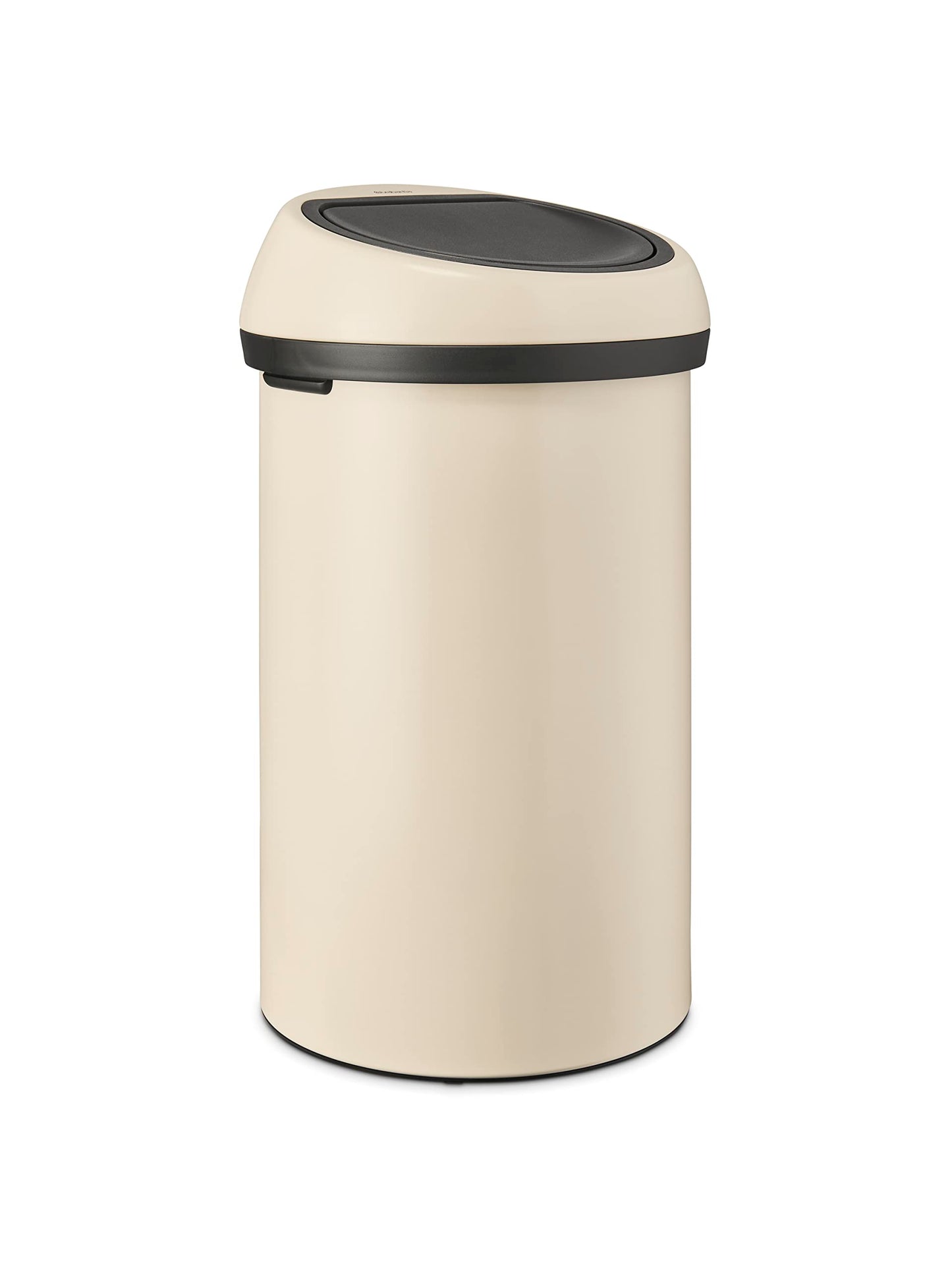 Brabantia - Touch Bin 60L - Großer Mülleimer für die Küche - Soft-Touch-Öffnung - Entnehmbarer Inneneimer - Rutschfest - Einfaches Recycling - Inklusive Müllbeutel - Soft Beige - 40 x 40 x 71 cm