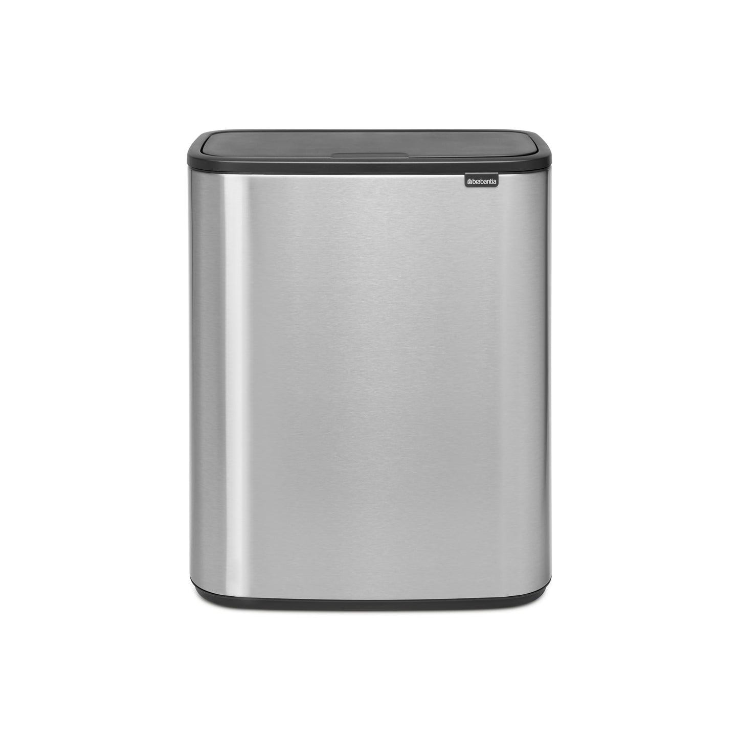 Brabantia 223082 Bo Touch Abfalleimer, mit 1 x 60-Liter-Inneneimer (matter Stahl, fingerabdruckfest), Abfall- / Recyclingeimer für die Küche mit herausnehmbaren Fächern und gratis Müllbeutel